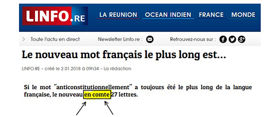 Quel est le plus long mot de la langue française?