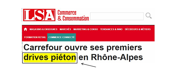 Un « drive piéton »???