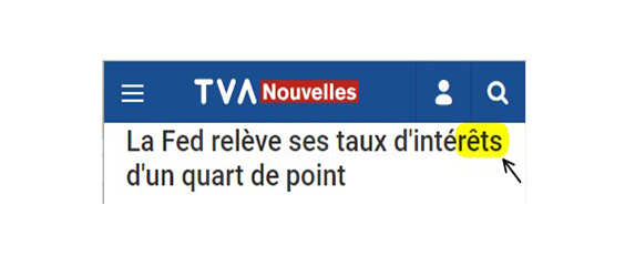 Taux d'intérêt(s) – Avec ou sans « s »?