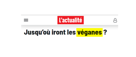 Êtes-vous végan(e), végétarien(ne) ou végétalien(ne)?