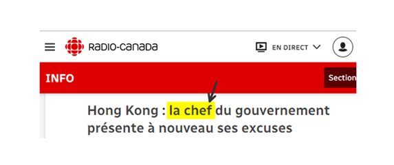 La « chef » ou la « cheffe »?