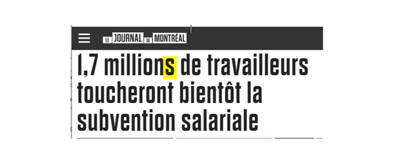 « 1,7 millions » : avec un « s » ou pas?