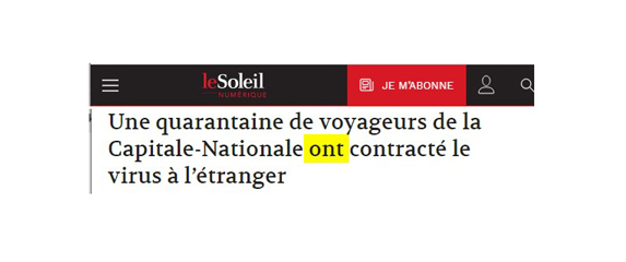 « A » ou « ont »?