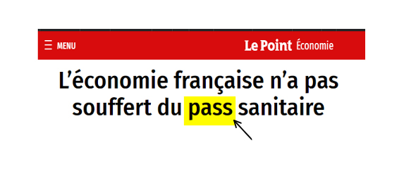 Le « pass », le « passe » ou le « passeport » sanitaire?