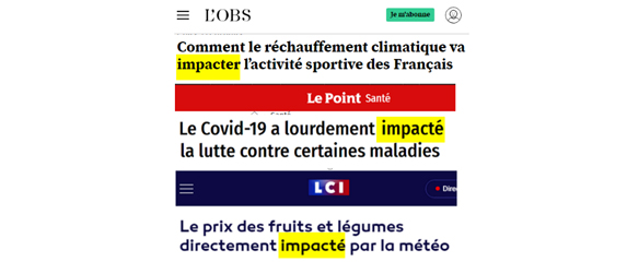 « Impacter » et « impact » : anglicismes ou pas?