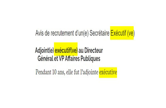 « Secrétaire exécutive » : anglicisme ou pas?