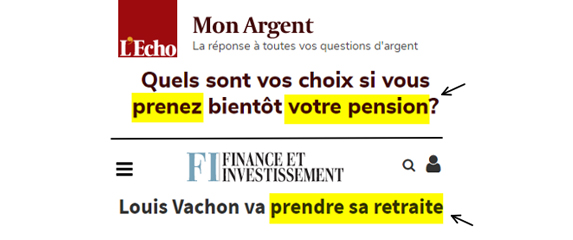 « Prendre sa pension » ou « prendre sa retraite »?