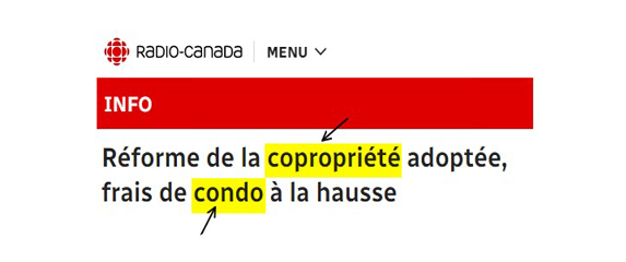 Condo ou copropriété?