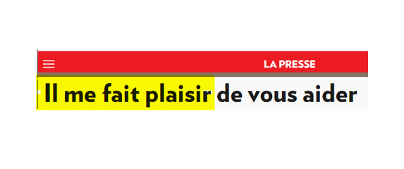 Expression à éviter : « Il me fait plaisir... »