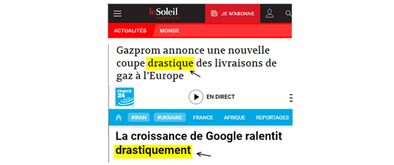 « Drastique » est-il maintenant accepté?